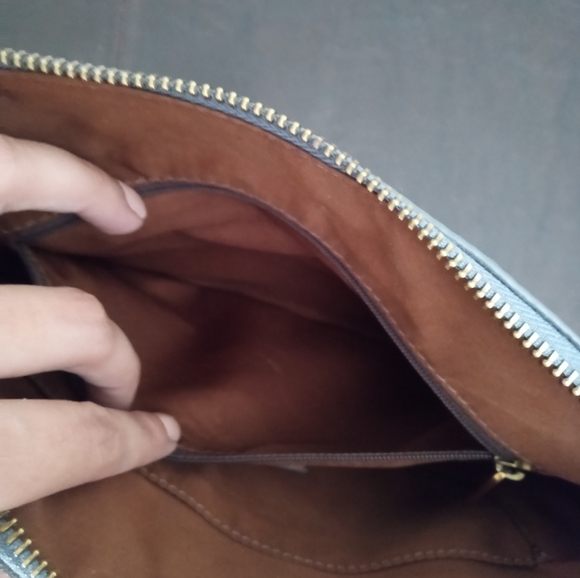 Fossil Women's Crossbody Bag Leather Vintage Blue Small - Picture 7 of 13